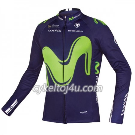 Cykeltrøje 2017 Movistar Team N001 Langærmet